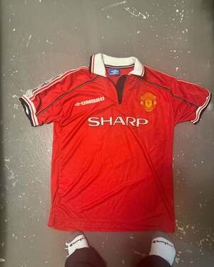 Vintage 1998-2000 Manchester United Home Shirt Umbro Sharp Jersey Men's Large